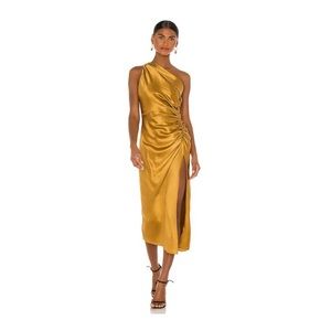 Michelle Mason Asymmetrical Gathered Dress